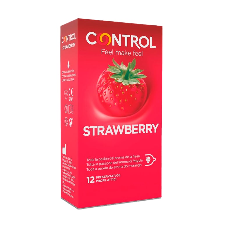 Control | Adapta Condoms Fresa | 12 Uds