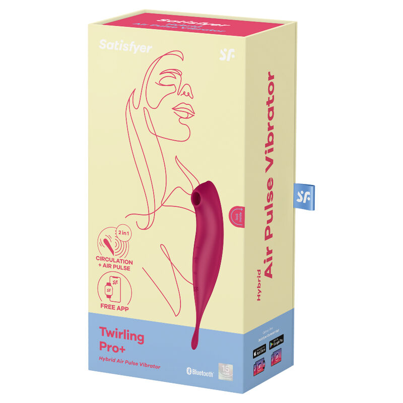 SATISFYER TWIRLING PRO+ ESTIMULADOR Y VIBRADOR APP - ROJO