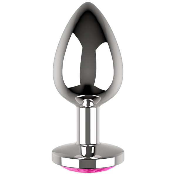 COQUETTE CHIC DESIRE PLUG ANAL DE METAL TALLA L CRISTAL PINK 4 X 9CM